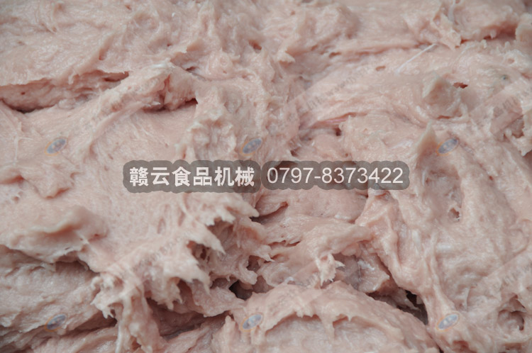 這就是慢速機(jī)打好的肉漿